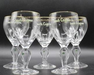 Set of 5 Irish Coffee Drinking Glass Stemware