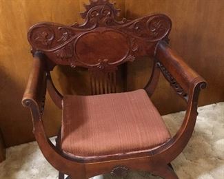 F084 Antique Carved Chair