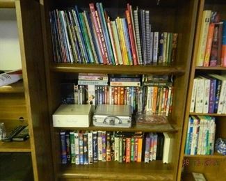 books, DVDs, and VCR tapes