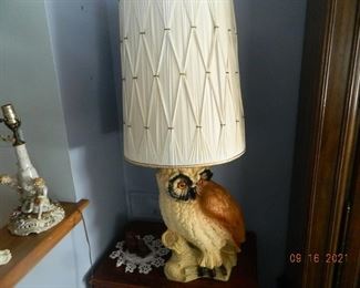 vintage owl lamp