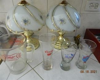 lamps/beer glasses