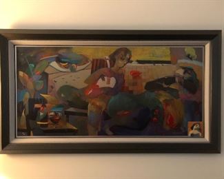 Gorgeous!!! Hessam Abrishami "Music Melody" signed and numbered on Aluminum with remarque from artist in the bottom right corner! Measures 45.5" long x 25.25" tall framed. Owner has 2021 appraisal from gallery at $3,800 for art and $988 for framing. Asking price is $4,500.  Vivid colors. Photos do not do this justice. 