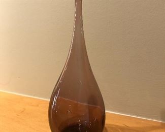 Purple Art Glass Vase 8" tall x 3" wide. Signed ?