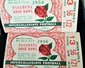 1956 Rose bowl tickets mint condition!