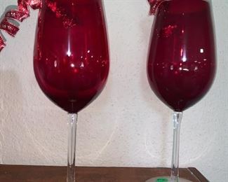 Ex- Large Crystal Wine Glasses