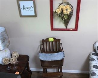 Antique Childs' High Chair Enameled top