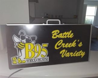 B95 WBXX Lighted Sign. This piece will also be available through Silent Auction during sale hours. Bidding will end at 12 noon on Saturday. 