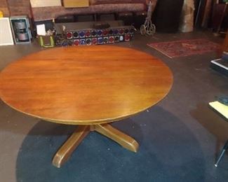 Danish round pedestal dining table