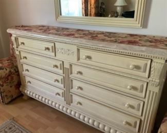 Nice sturdy dresser with marble top