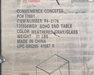 Soho end table unopened in box!