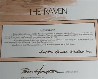 Artist Proof Ben Hampton The Raven