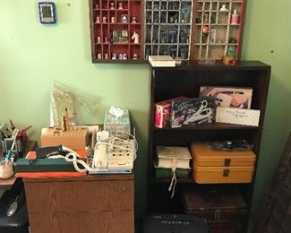 Many Thimbles, Printer Trays, Filling Cabinet,Sewing Boxes, and office Items