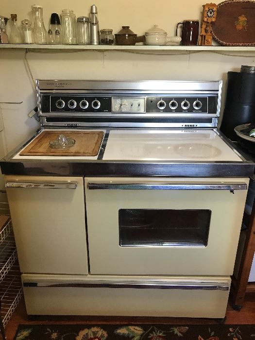 vintage gold double oven stove