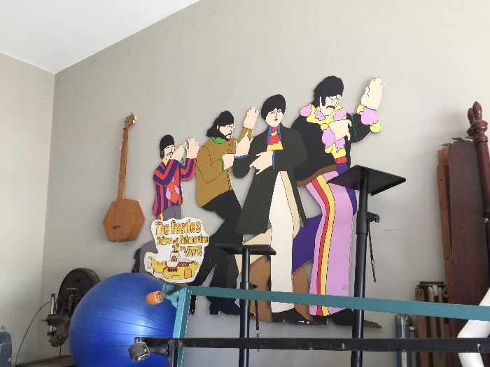 The Beatles Yellow Submarine stand up cardboard advertisement