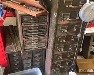 Great vintage metal tool cabinets