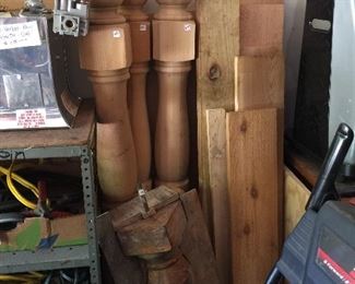 Great solid wood pillar posts and lots of misc. wood available