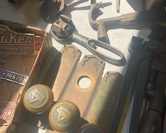 Great vintage YWCA brass door knobs