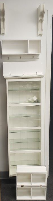 Wall White Cabinet Shelving Decor Book Boxes