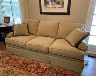 Sage colored sofa 