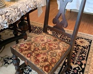 Closer look of antique chairs 