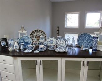 Blue Delft from Holland and Asian pieces