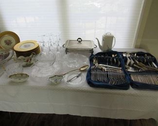 Large set of silverplate flatware and many serving pieces -  Drache Rocroni Dragon Baroness 