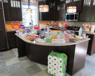 Wonderful kitchen ware, small appliances, cutlery, flatware and more.  Lots of quality knives.