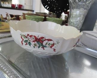 Belleek Christmas bowl