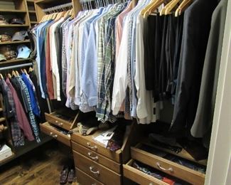 Drawers of high end men's neck ties.