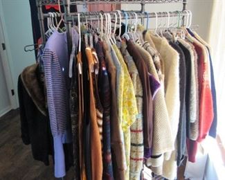 Fun vintage clothing for men and women with some kids.