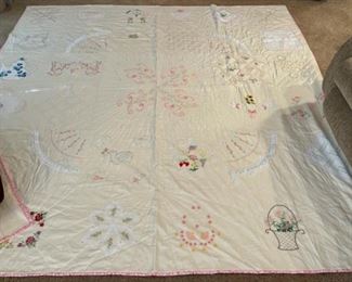 SOLD...................Finished Quilt 89" x 89" (M038)