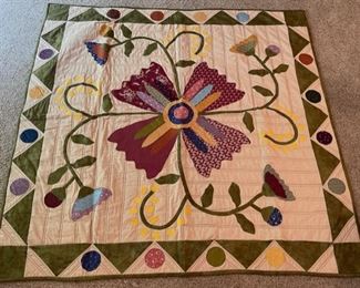 SOLD....................Finished Lap Quilt 47" x 47" (M026)