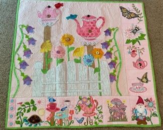 $80.00..................Finished Embellished Quilt Wall Hanging 32" x 34" (M027)