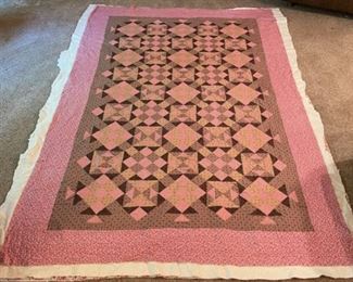 $80.00....................Quilt Top, Back included unfinished edge 82" x 54" (M003)