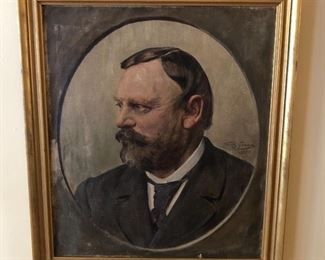 Portrait by German painter Fritz Greve (1863-1931).