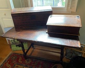 Bobbin-leg late-19th century side table.