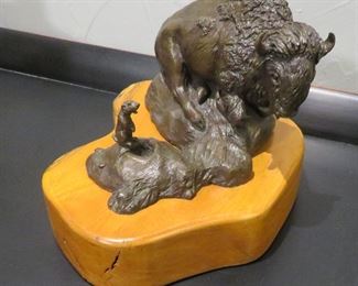 Lowell Davis bronze sculpture "Prairie Pals"