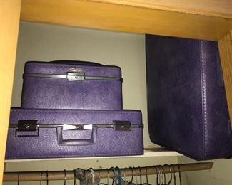 Retro Purple Suitcases Luggage
