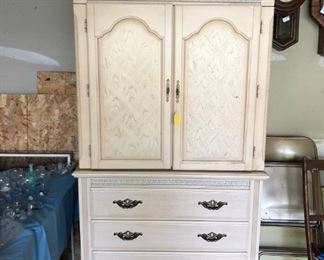2 piece - heavy, well-built dresser or tv armoire.  $95