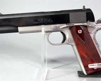 Caspian Arms/Colt MK IV Series 80 Government Model Colt Super .38 Auto Pistol SN#51110, 5" Bbl, Series 80 Slide, Series 70 Bbl & Bushing, 3 Total Mags
