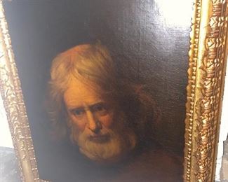 Attributed to P. P. Rubens  w/Christie’s sticker on back 
$4500 obo.                                                       Info from client is a copy, Italian text translates to :
"Head of apostle workshop of p.  p.  rubens and helpers (1577-1640 and beyond?) Oil on canvas.  Measurements: base cm 43;  height 54 cm (as shown in the photograph on the inside of the sheet). "                    Additional notes in italian state: “Painting has undergone some restorations in not remote times”