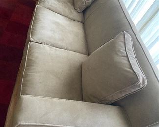 Comfy Crate and Barrel sofa (like new)  $225 and matching ottoman $65