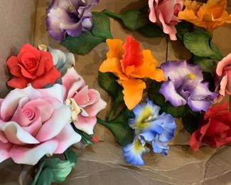 Capodimonte ceramic flowers