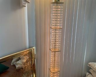 Glass and Chrome Floor Lamp
