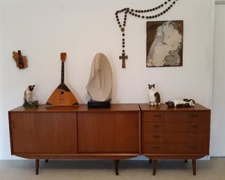 Danish Modern teak buffet, teak chest