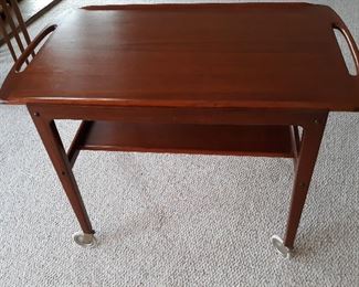 Teak tea cart 