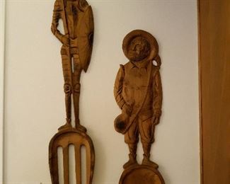 carved fork and spoon