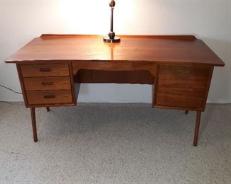Svend Madsen Danish Modern Curved Teak Desk Model SH
