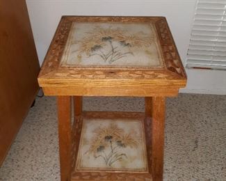 small tile top table 