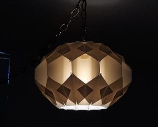 mid century light, hanging, fixture 